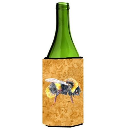 CAROLINES TREASURES Carolines Treasures 8850LITERK Bee On Gold Wine bottle sleeve Hugger - 24 oz. 8850LITERK